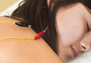 Electroacupuncture is demonstrated here. 