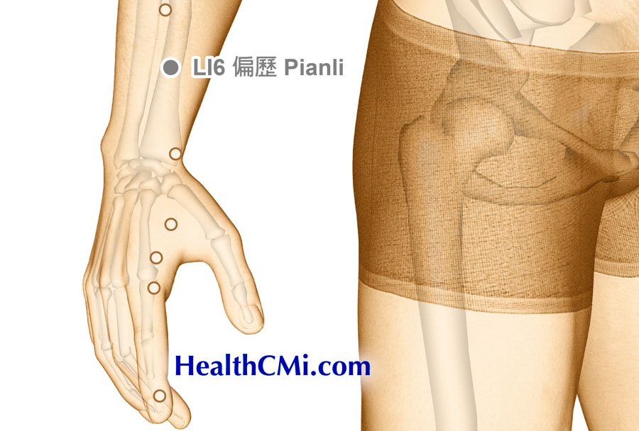 LI6 pianli acupoint