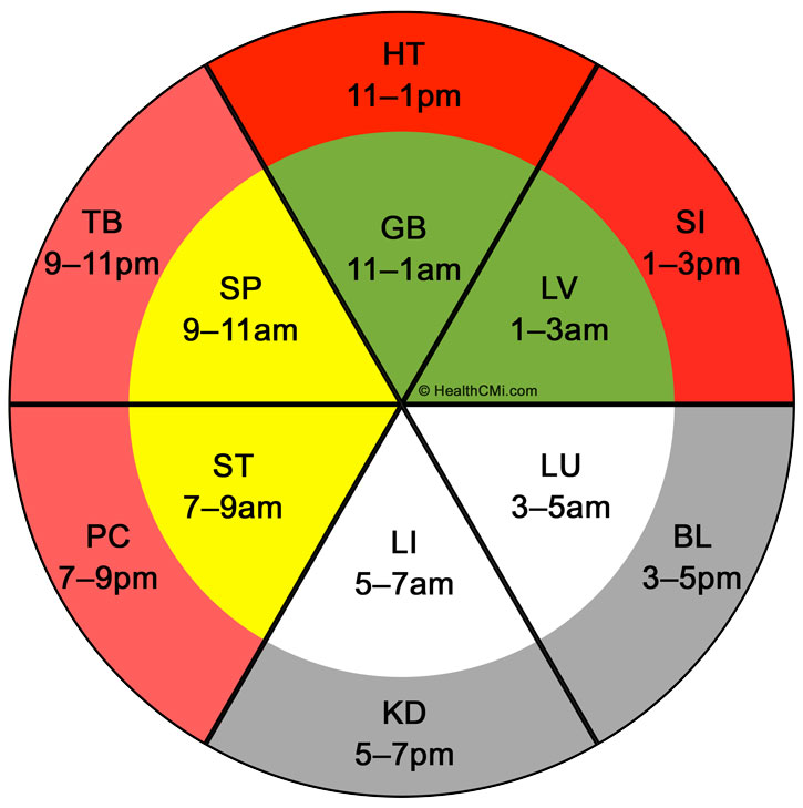 Chinese Meridians Time Chart