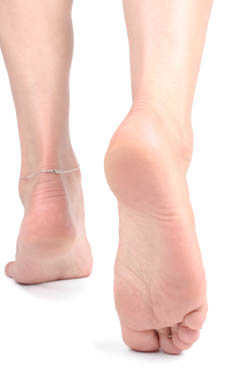 The ankles and achilles tendons are shown. 