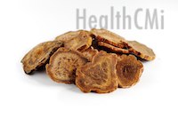 This is a photo of Da Huang slices for use in herbal formulas. 
